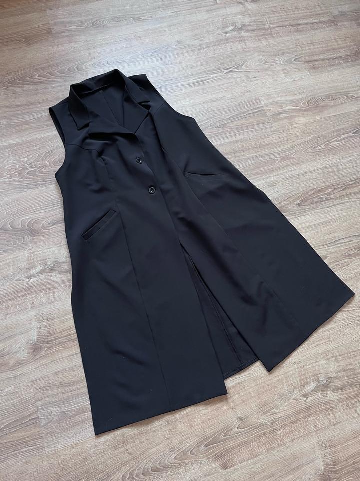 Удлиненный жакет-накидка