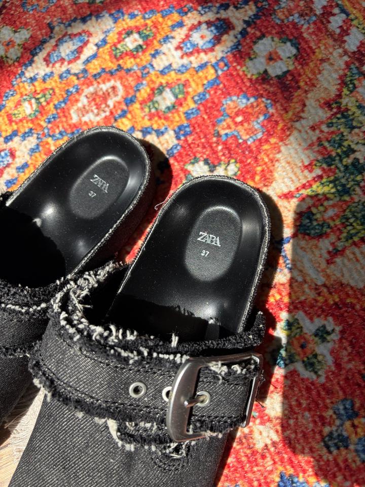 джинсовые клоги zara