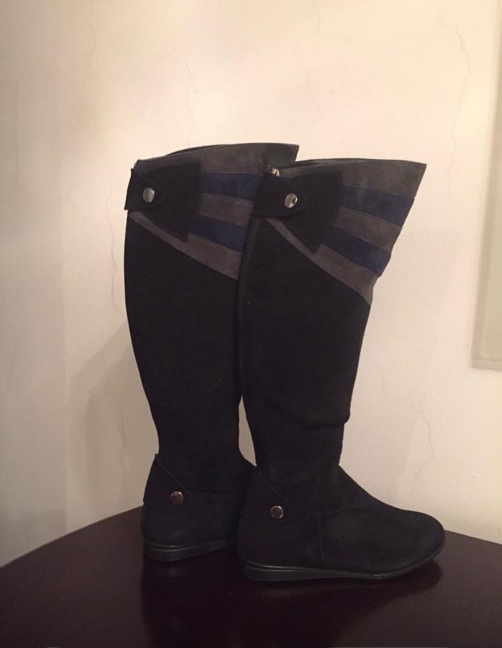 Сапоги замшевые