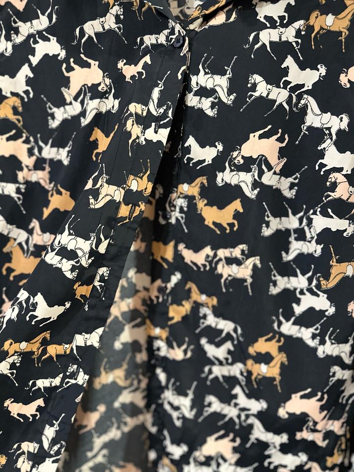 Рубашка H&M с принтом лошадей