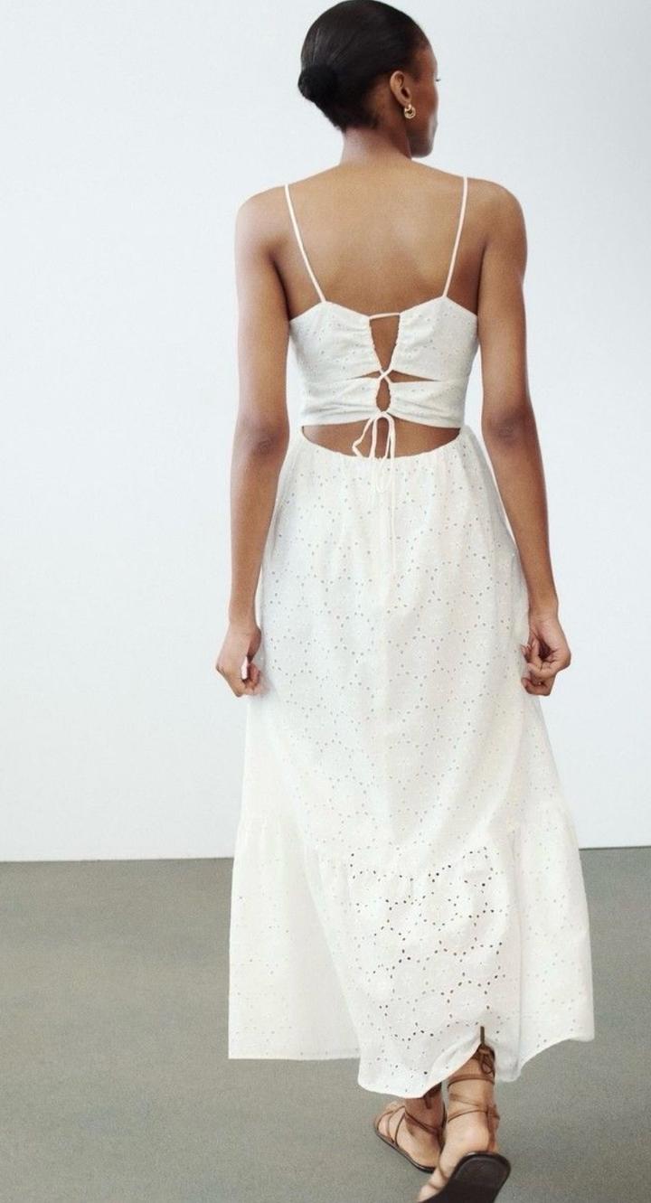 Белое платье макси Zara
