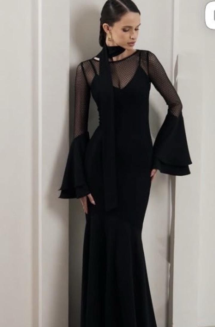 Черное вечернее платье LICHI