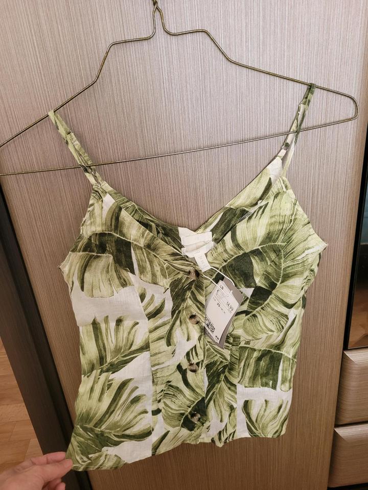 Топ летний льняной H&M размер XS