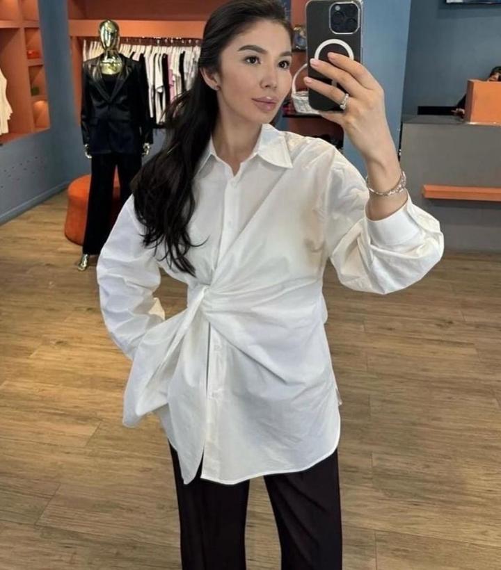 Рубашка с завязкой на поясе