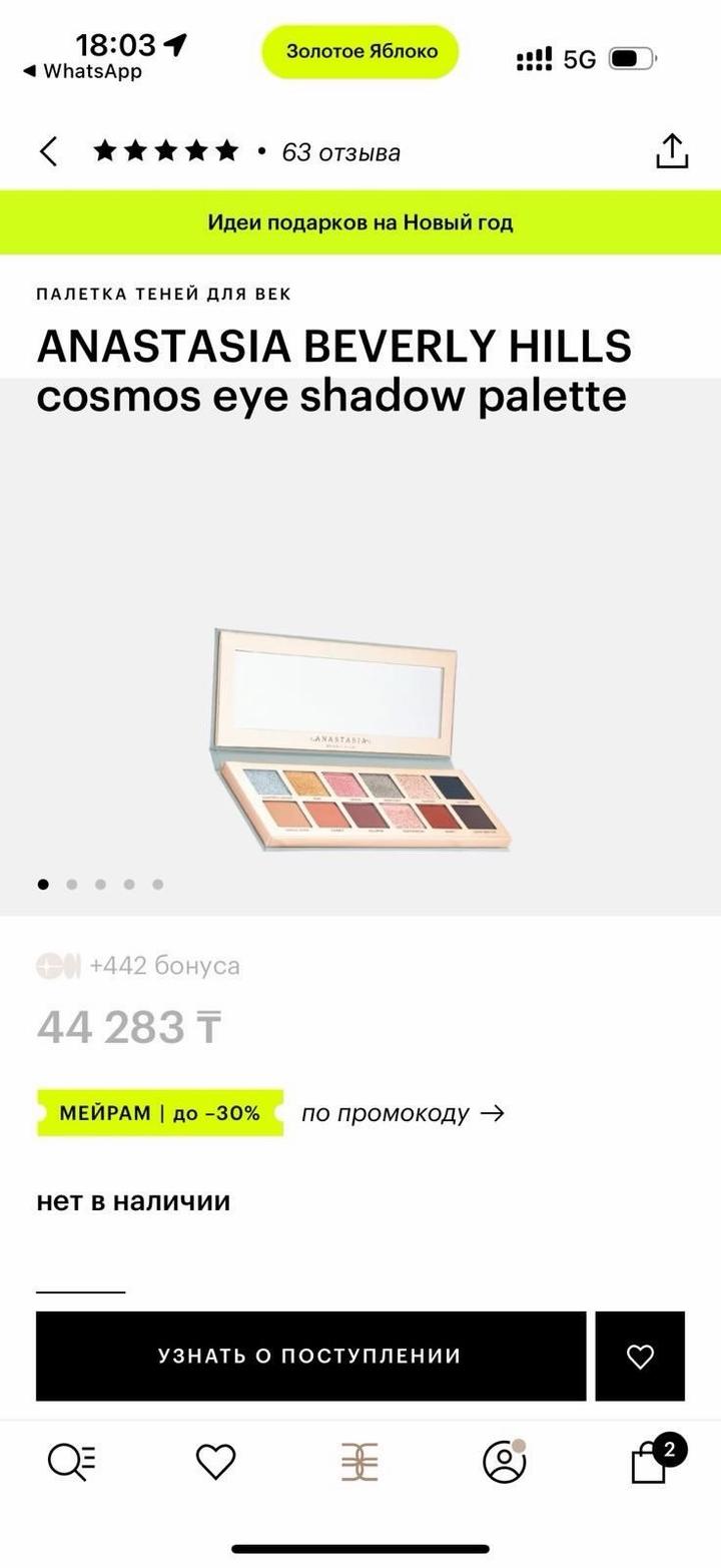 Палетка от anastasia beverly hills