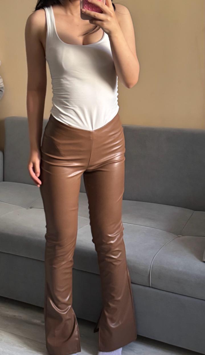 Кожаные брюки новые