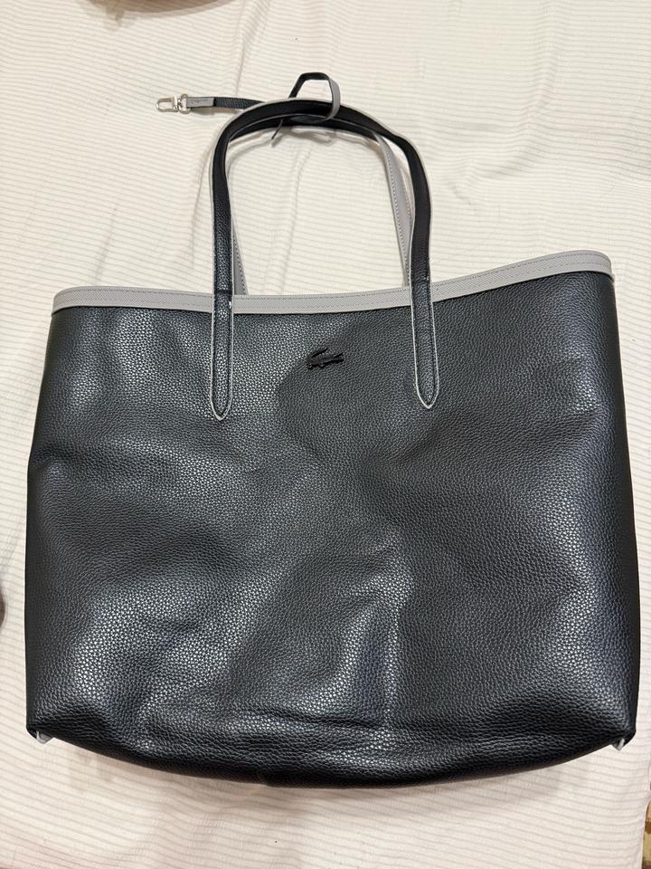 Lacoste Tote Bag серый, черный