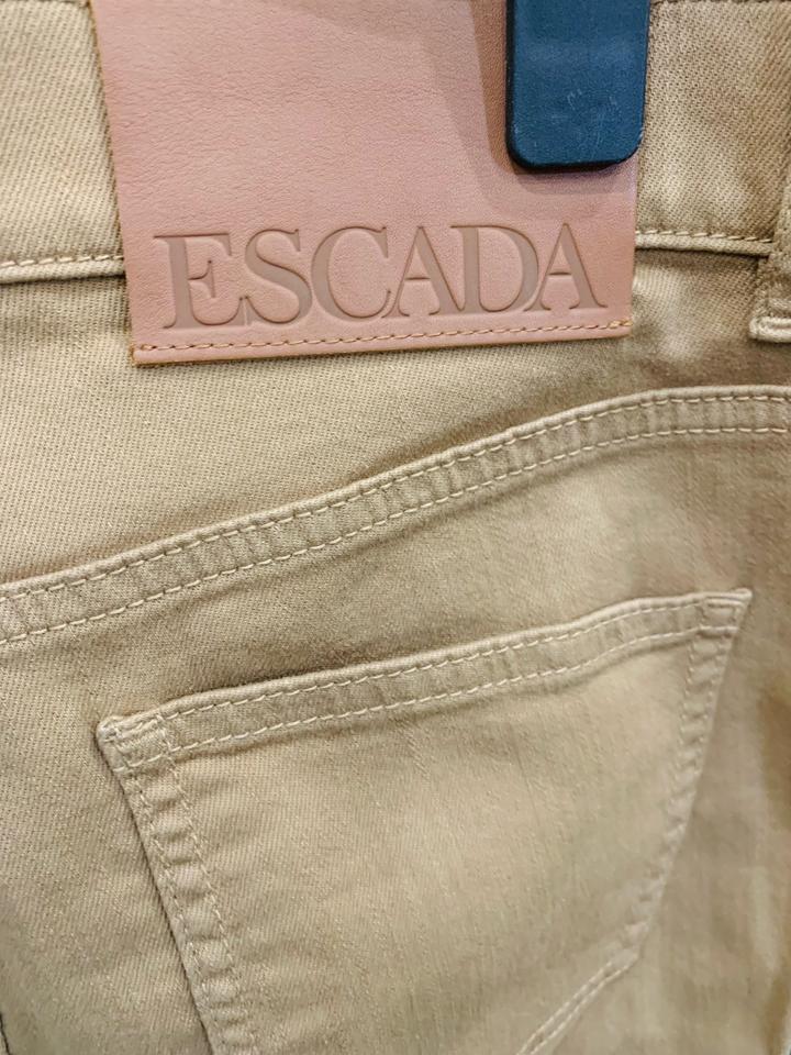 Люксовые бежевые джинсы скинни от ESCADA