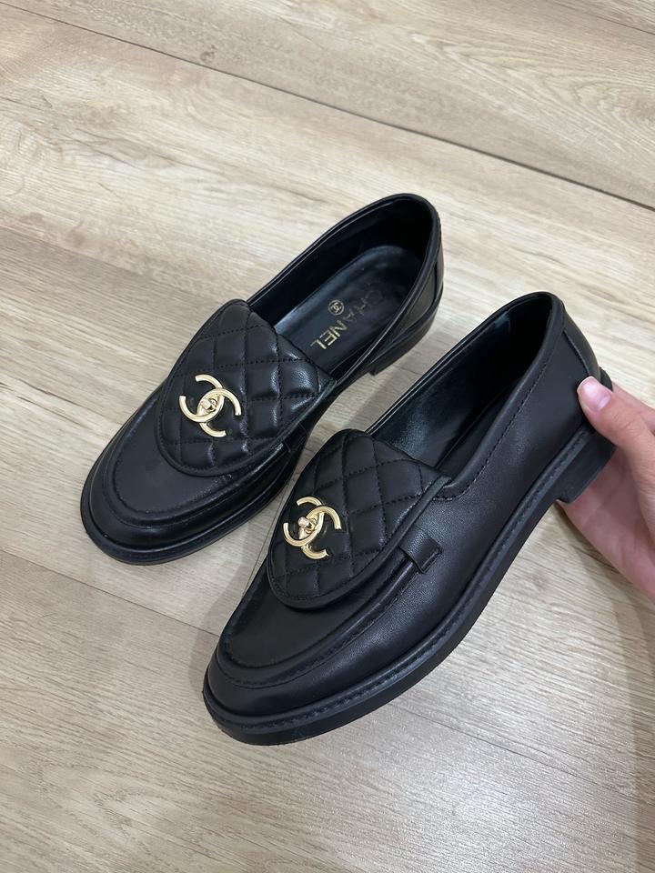 Лоферы черные Chanel