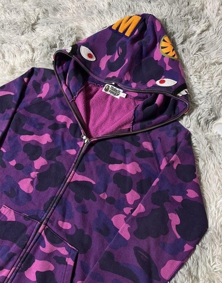 Фиолетовый зип-худи BAPE