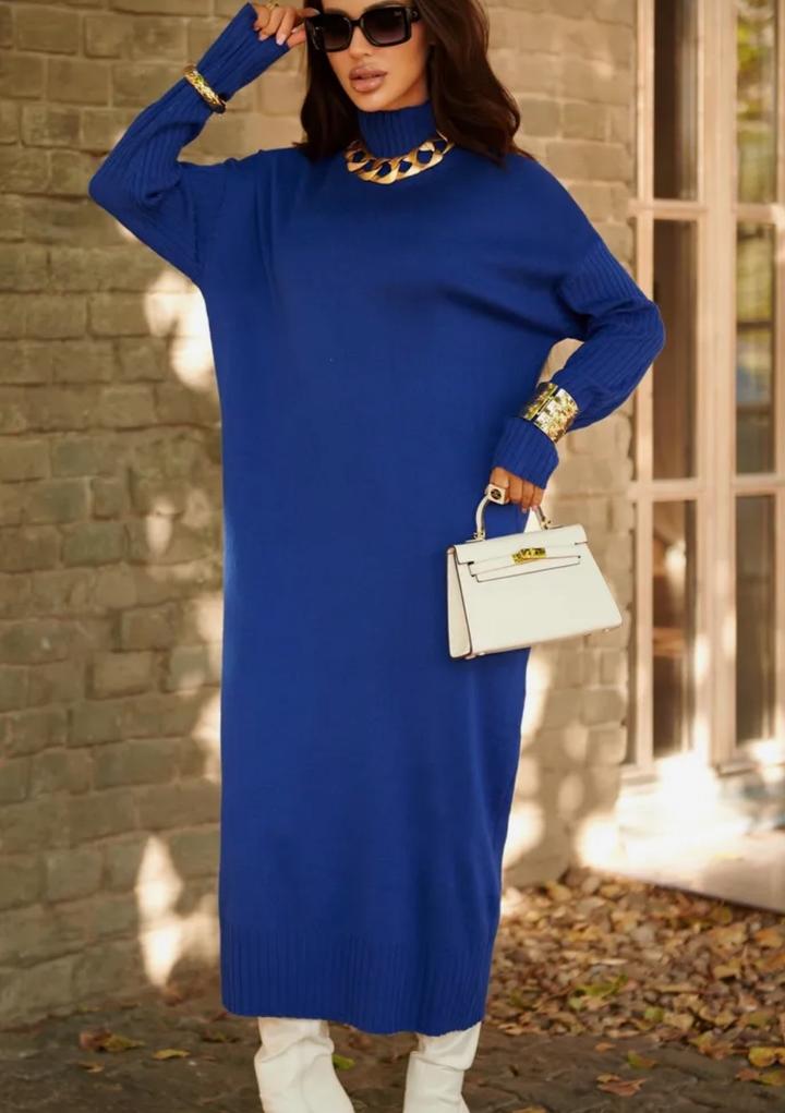 Платье-свитер с длинным рукавом