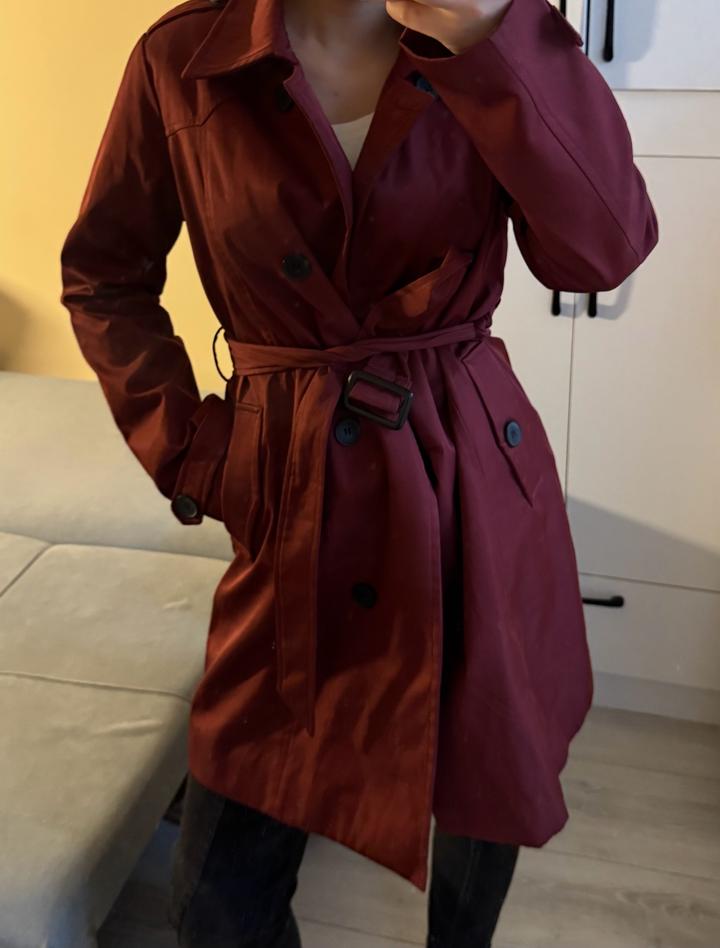 Тренч винный m размер