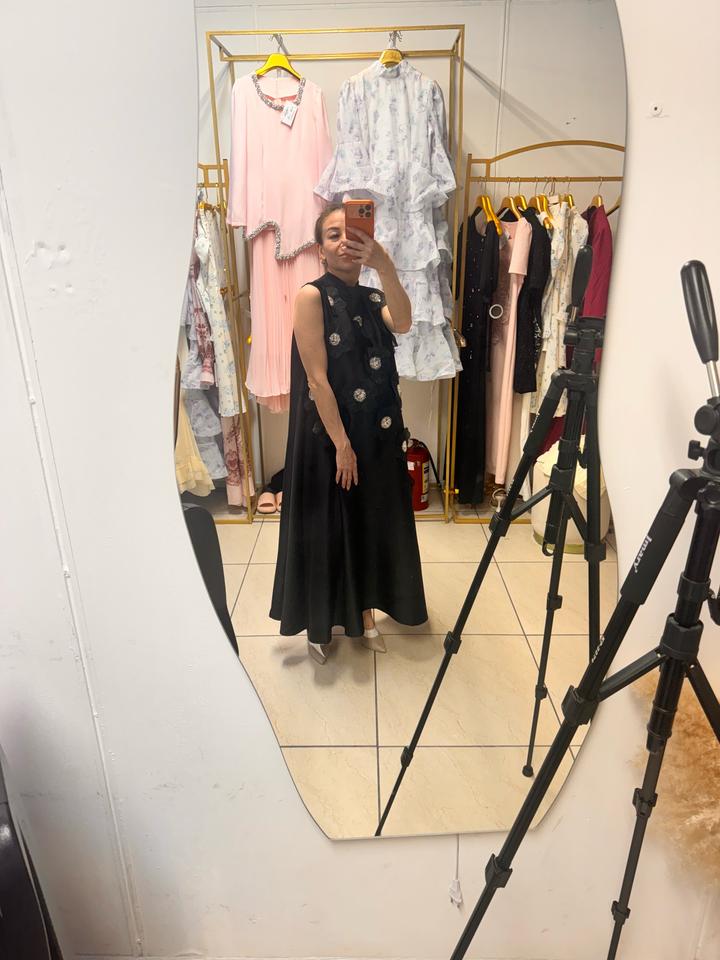 черное платье трапеция