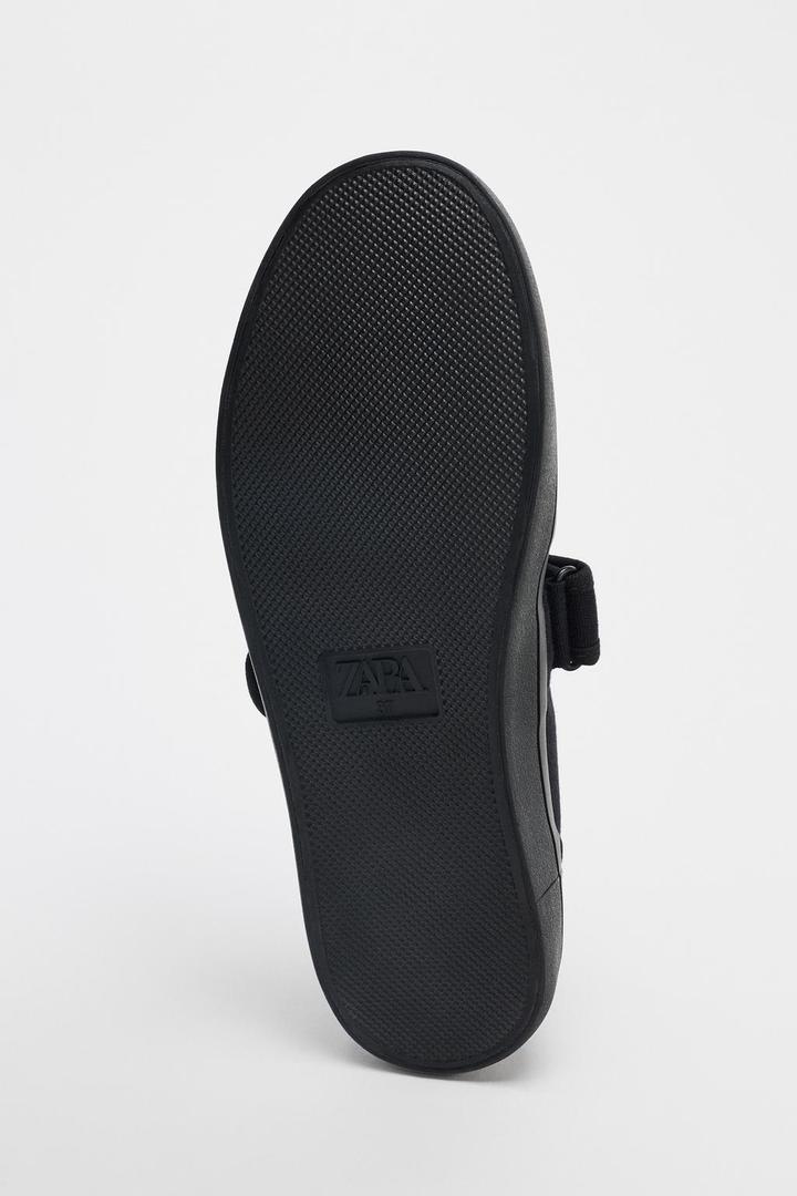 Текстильные балетки с ремешком