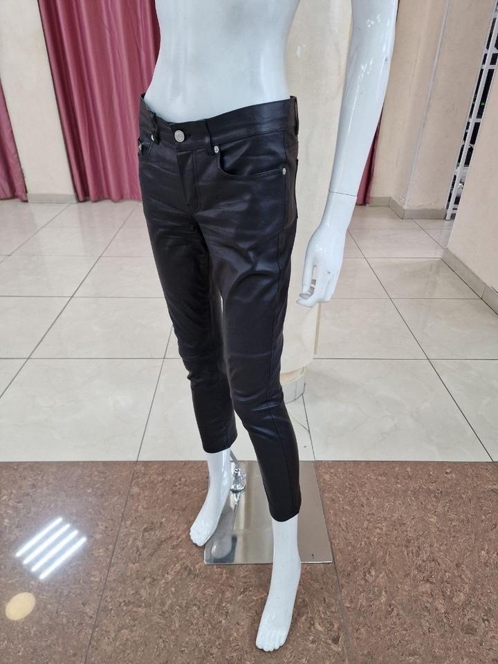 Кожаные штаны Saint Laurent