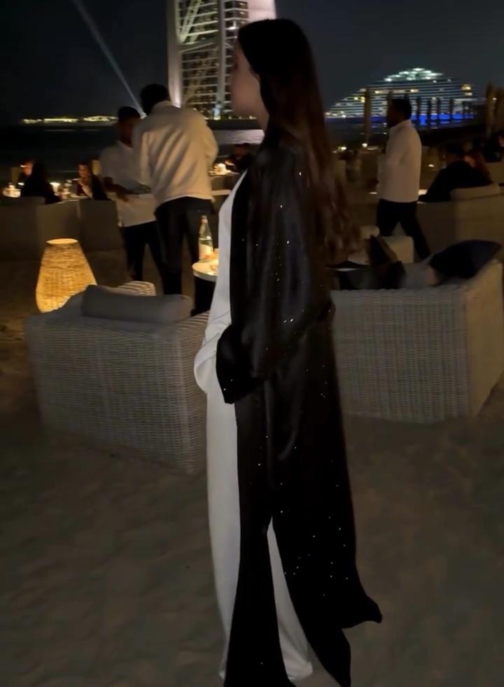 Черная абая со стразами Sa.sisterss