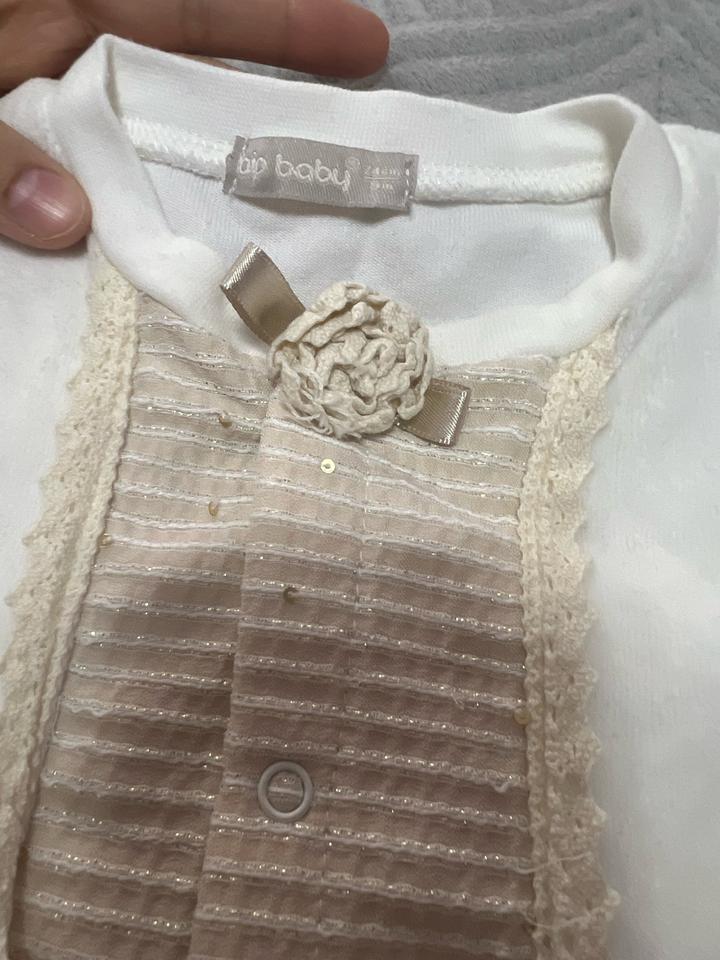 Вязанный слип костюмчик с чепчиком