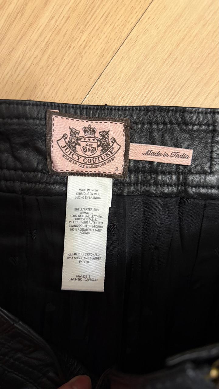 Кожаная юбка Juicy Couture