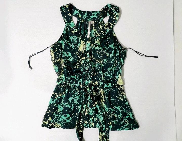 Винтажный топ блуза M (46 размер) летний без рукавов