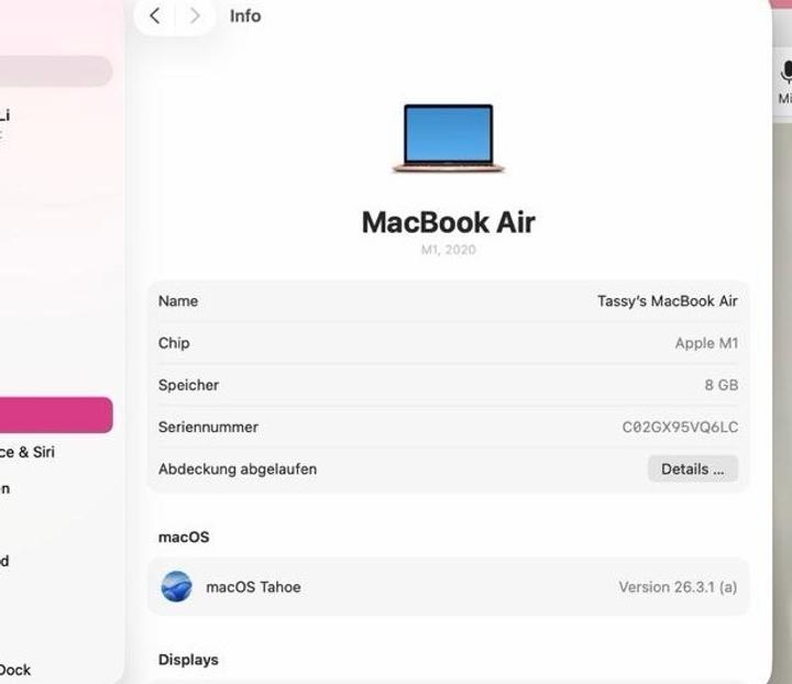 MacBook Air M1 2020 13‘‘