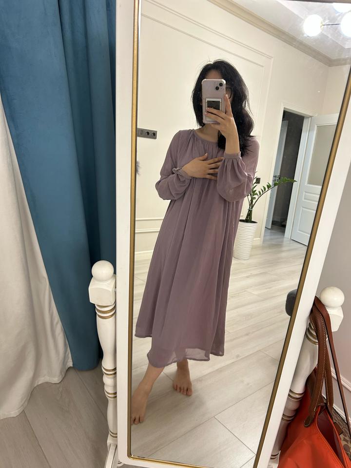 шифоновое платье Lichi (S) в оттенке "Пыльная Лаванда"