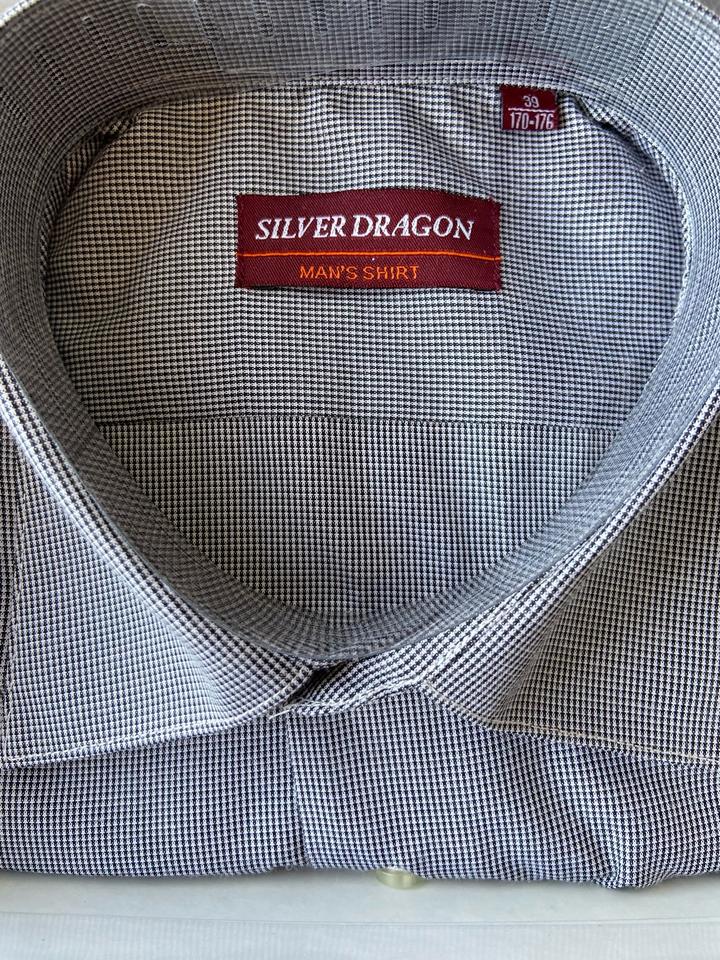 Мужская рубашка с длинным рукавом, новая в упаковке Размер 39, 170-176