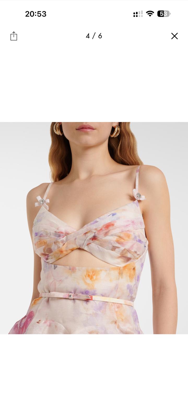 Zimmermann Crush платье из льна и шелка