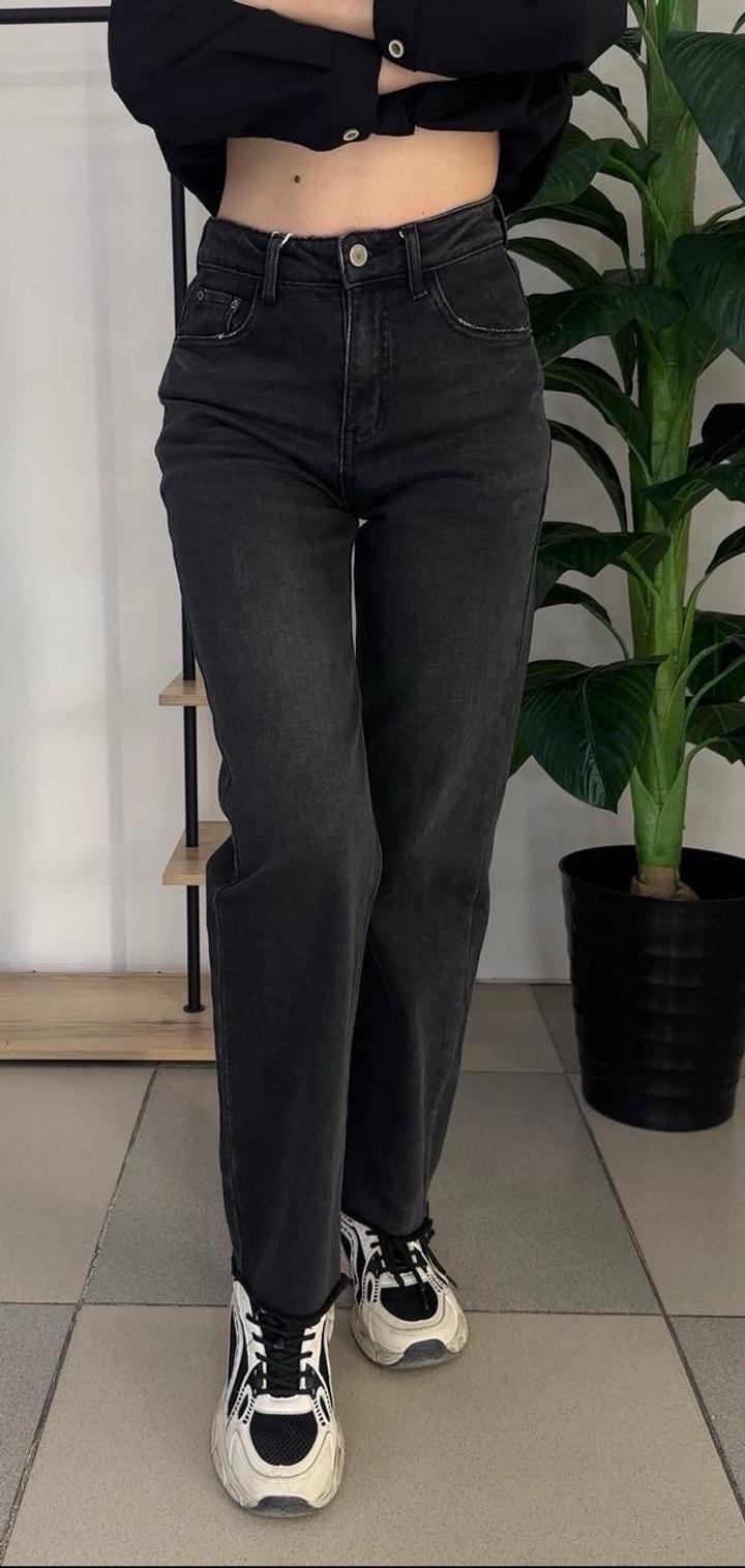Джинсы прямые черные