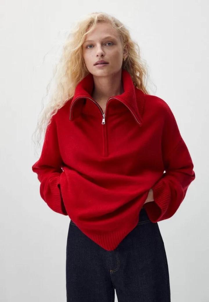 Красный свитер Massimo Dutti