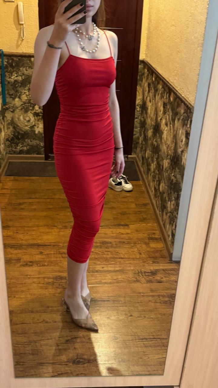 Платье Красное Гусеница