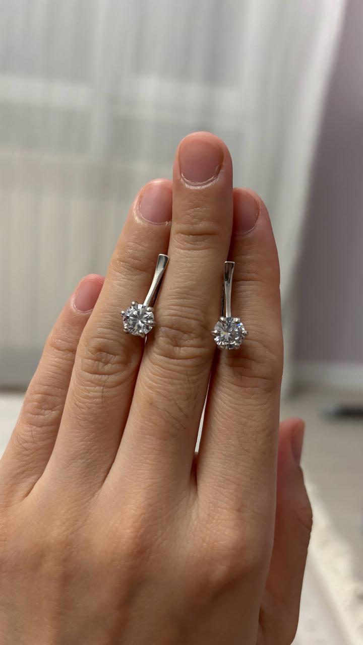 Классические серебряные серьги 925 проба