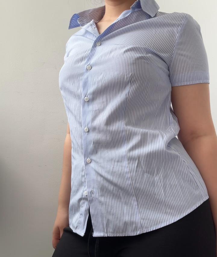 голубая рубашка koton