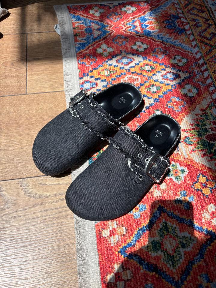 джинсовые клоги zara