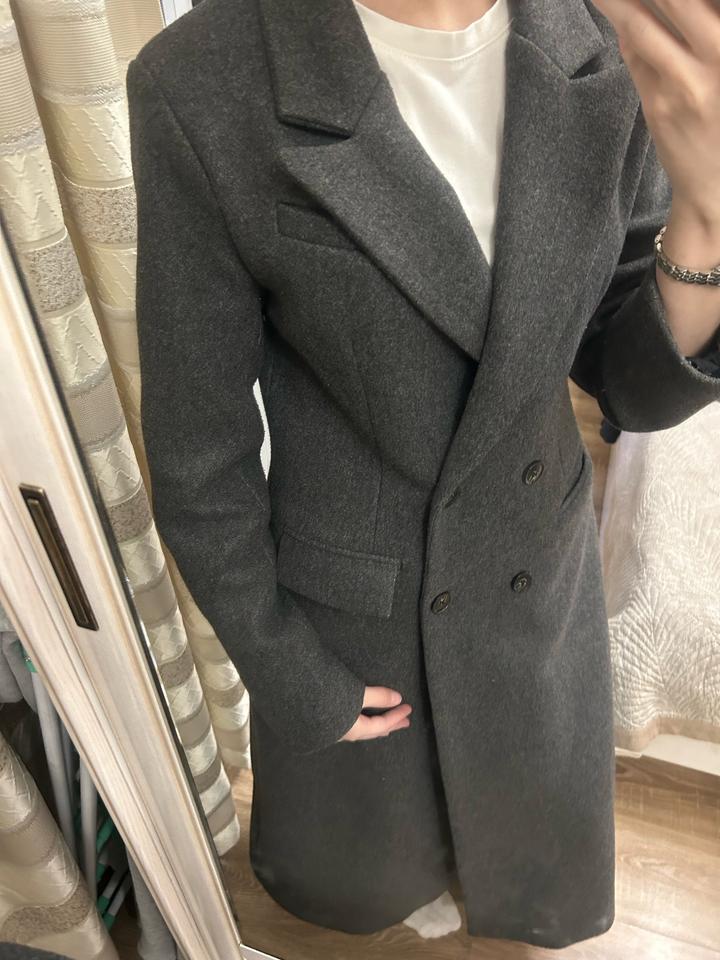 Приталенный серые пальто