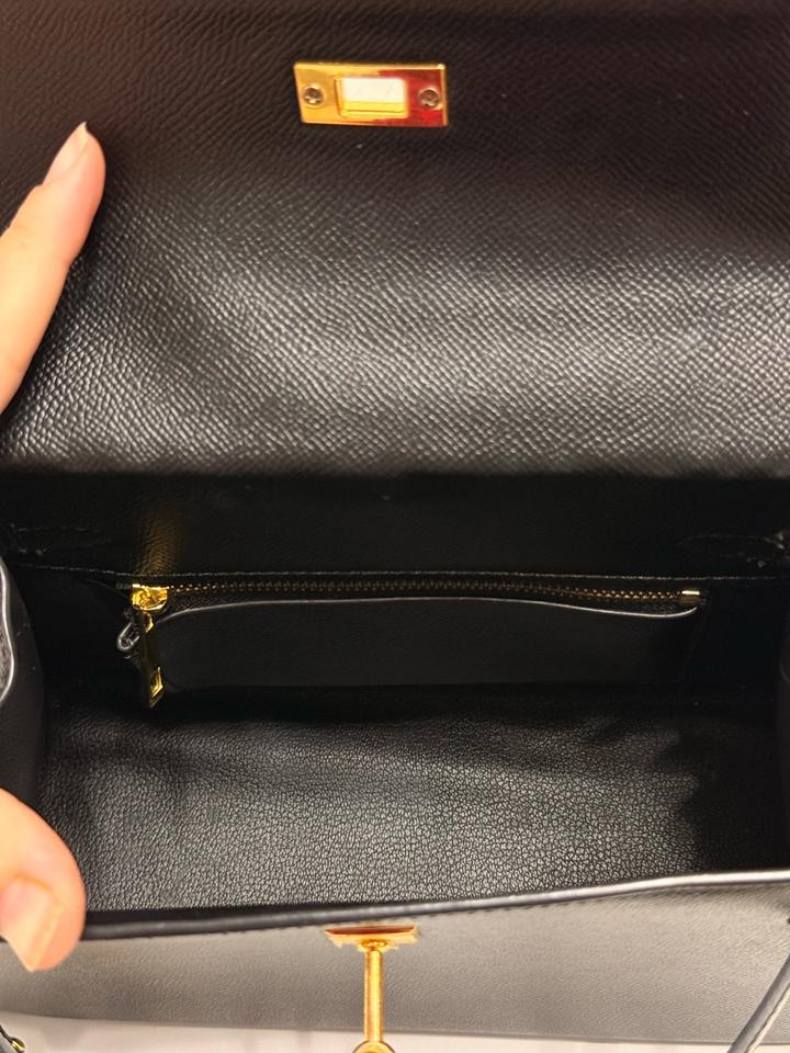 Чёрная сумка Hermes Kelly