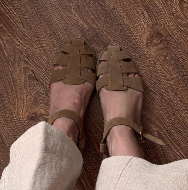 Сандали из натуральной замши ZARA