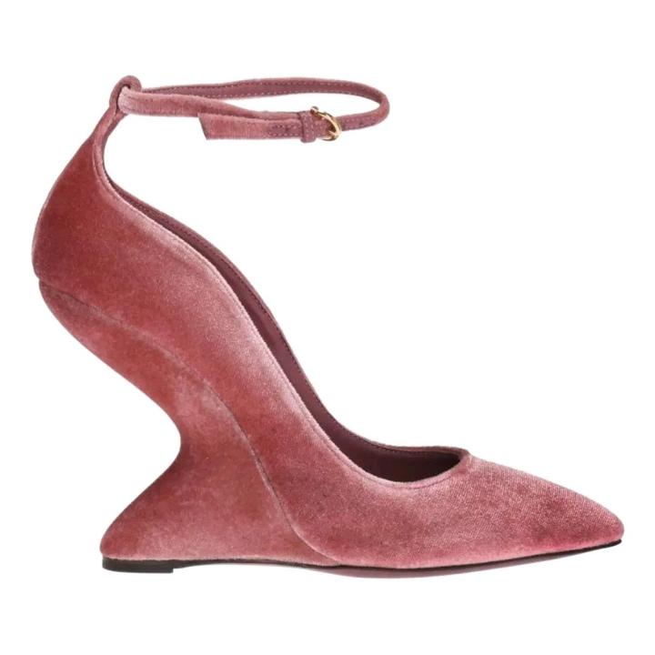Новые туфли розовый бархат Salvatore Ferragamo Tivol