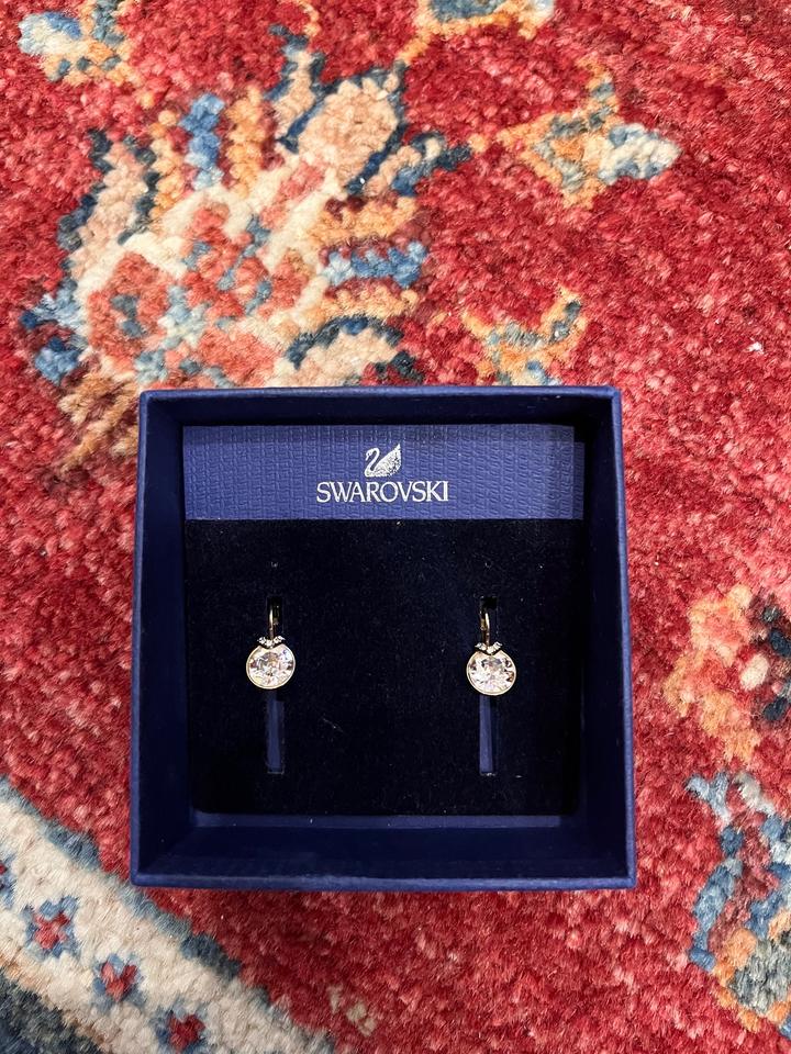 Серьги Swarovski с кристаллами, состояние отличное ✨