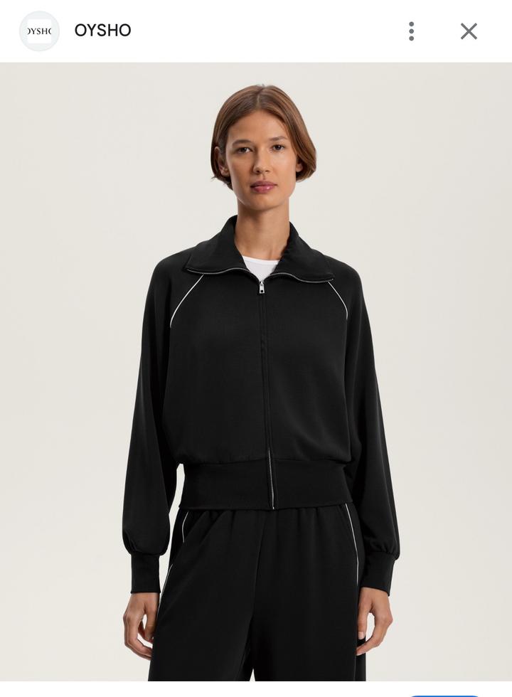 Черная трикотажная олимпийка Oysho