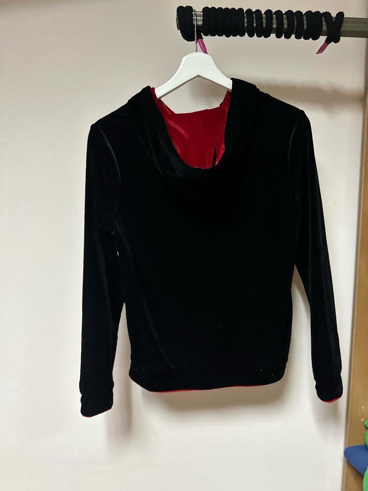 Бархатное худи в чёрном цвете