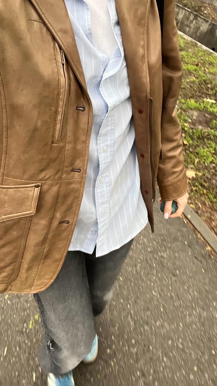 пиджак кожаный