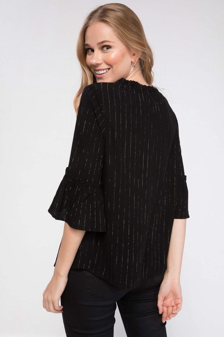 Черная женская блузка Defacto