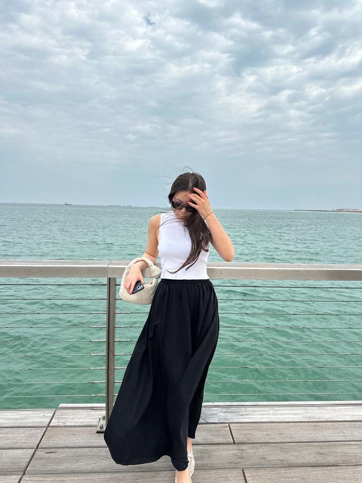 Юбка черная длинная,