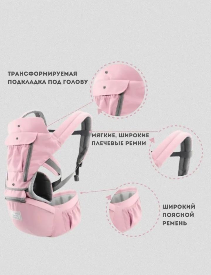 Эргорюкзак кенгуру розовый