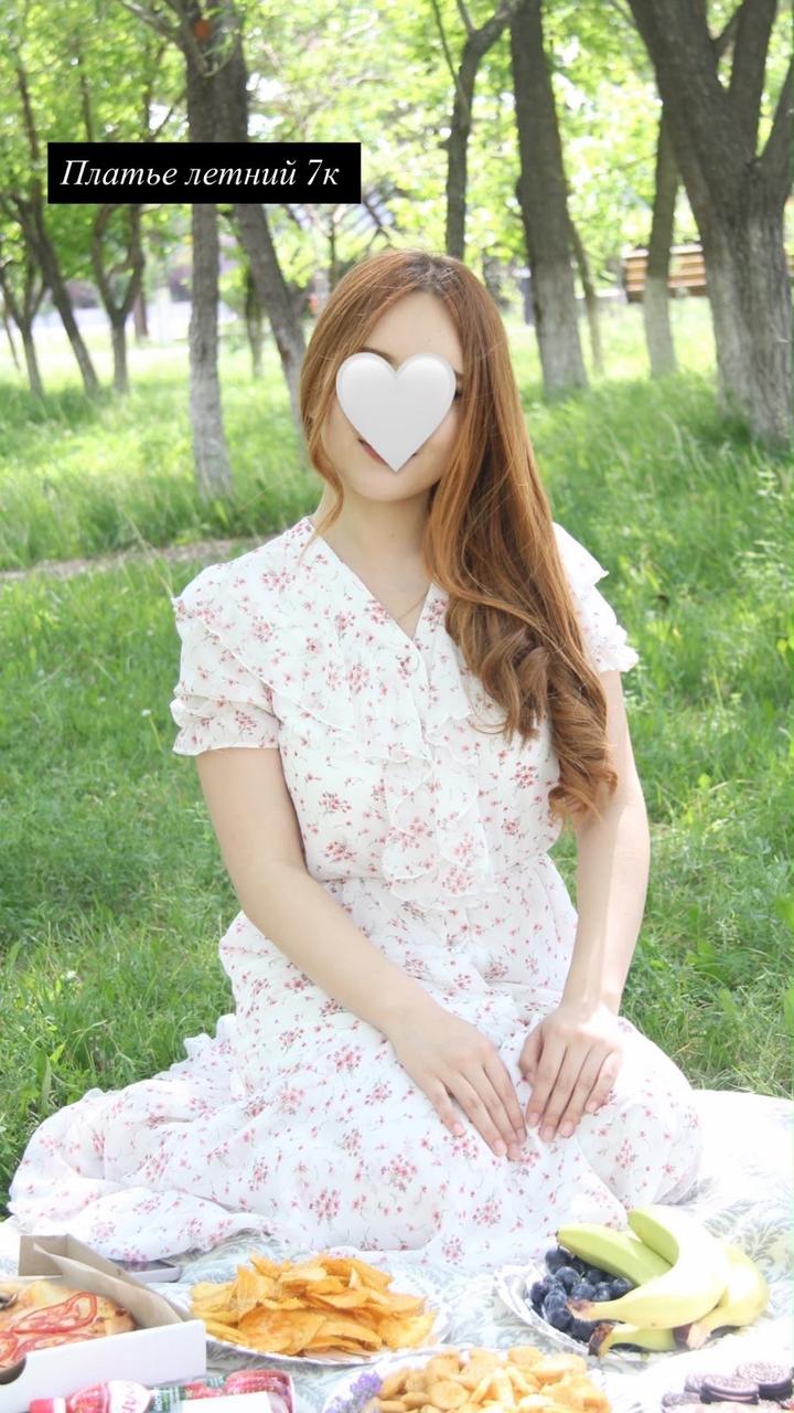 Белое нежнее летняя платьп