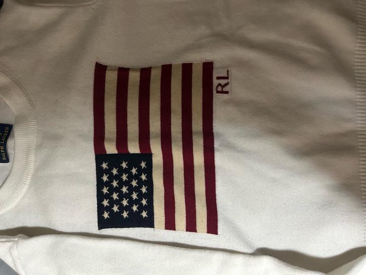 Белый свитер под RL