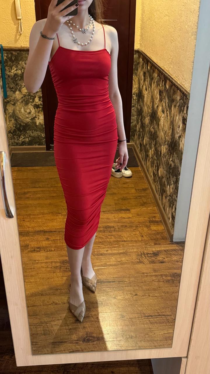 Платье Красное Гусеница