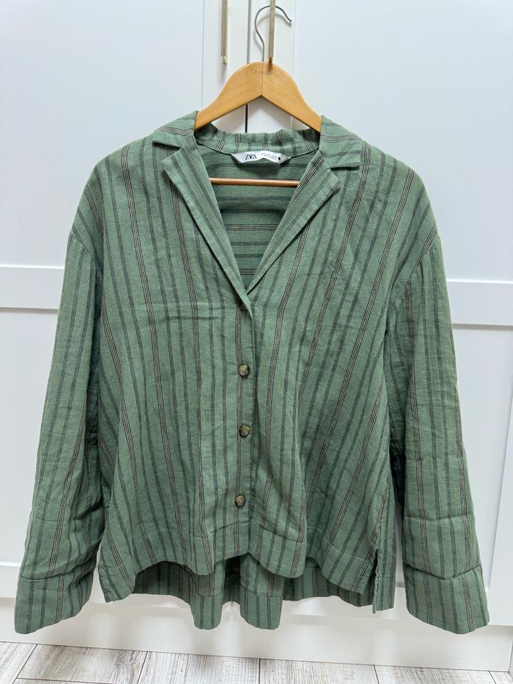 Зеленая рубашка Zara