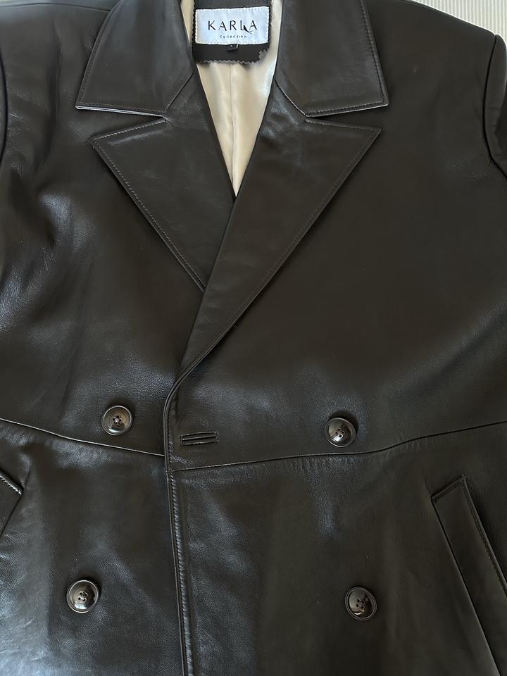 Тренч из натуральной телячьей кожи, размер L