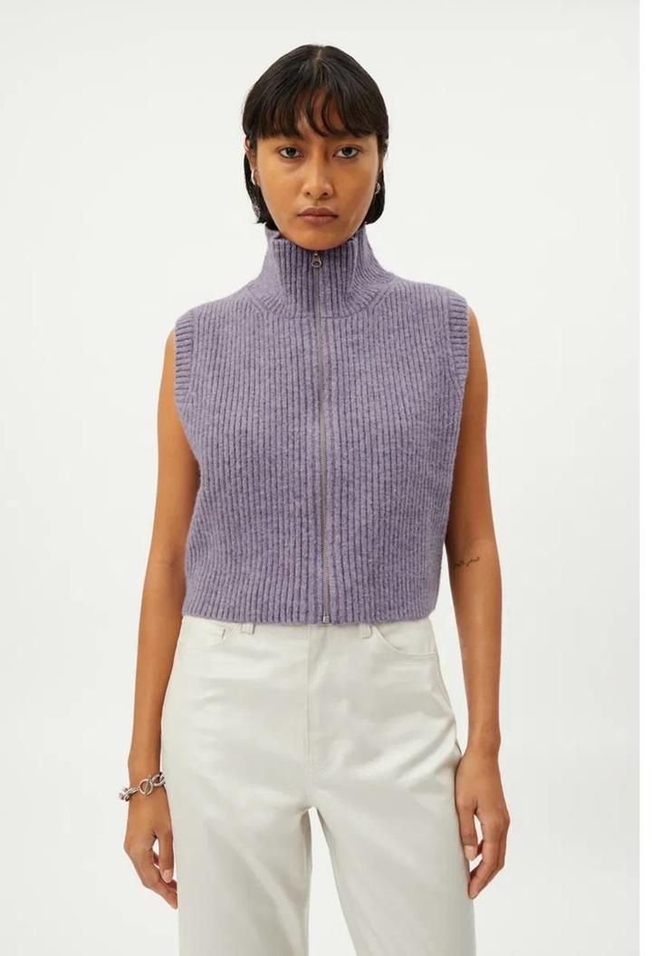 Weekday, Укороченная сиреневая жилетка, XS